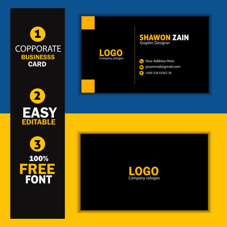 Modern Business Card, Creative and Clean Business Card Templateのイラスト素材