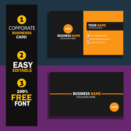 Company business card templateのイラスト素材