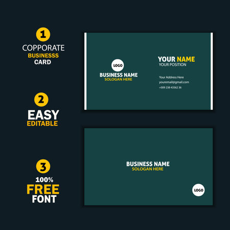 Modern Business Card. Creative and Clean Business Card Templateのイラスト素材