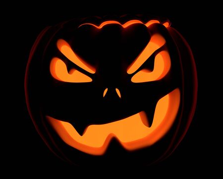 Halloween Jack O Lantern smiling/grinningの写真素材