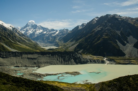 Mount Cook and Hooker Valley, New Zealandの写真素材