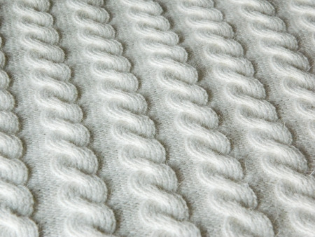 Knitted pattern spokes Braids, tows white