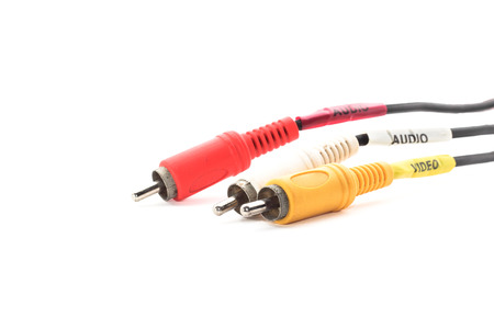 av cable isolated on whitedの写真素材