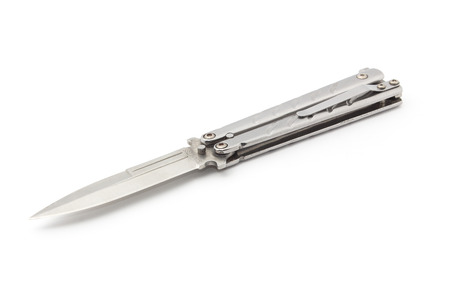 butterfly knife,balisong isolated on white