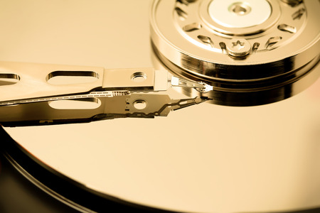 close-up internal of hardisk