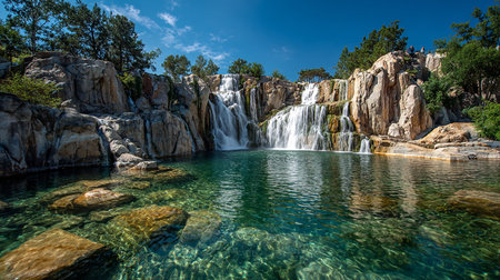 Krka National Park is a national park in Croatia, located in the heart of Europe.の素材