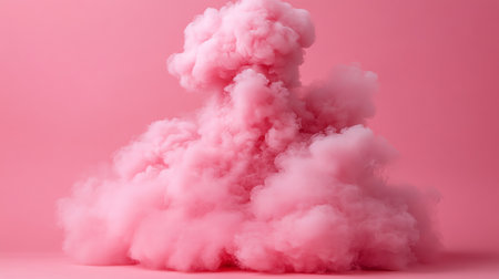 Pink cloud on a pink background. 3d rendering, 3d illustration.の素材