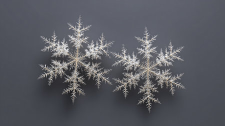 Snowflakes on black background. Christmas and New Year concept.の素材