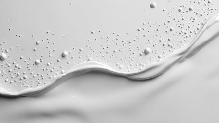close up of  a milk splash on white background with some bubblesの素材