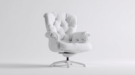 White armchair isolated on a white background. 3d render.の素材