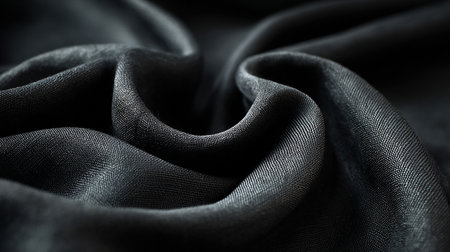 Texture, background, pattern, black silk fabric. This silk is exceptionally smooth and soft, has a smooth hand and is ideal for your design.の素材