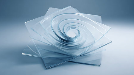 3d render, abstract background, blue and white, computer digital imageの素材