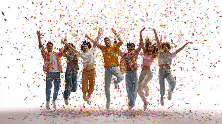 Paintbrushes and jars with paint on a white background.の素材