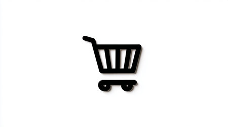 Shopping cart icon isolated on white background. Online shopping concept.の素材