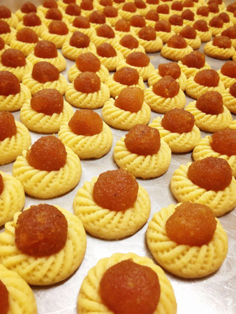 Goldy delicious Jam Tart. The most popular Malaysian festive cookiesの素材