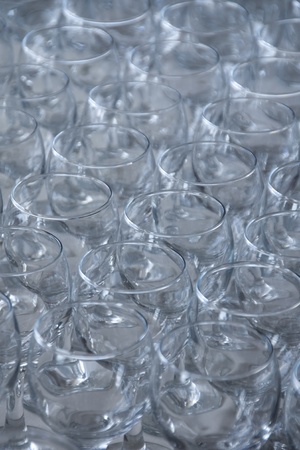 Empty winglasses arrangement 