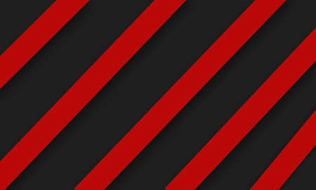 Black abstract background with red strips, ribbons. Mockup, template. illustrationの写真素材