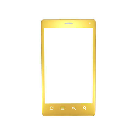 Isolated gold smartphoneの写真素材