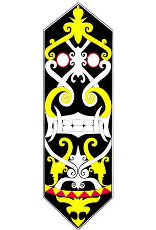 The Sarawak Armor Shields also called Perisai Sarawak or Terabai Iban was used for protection by the people of Borneo during early times.のイラスト素材