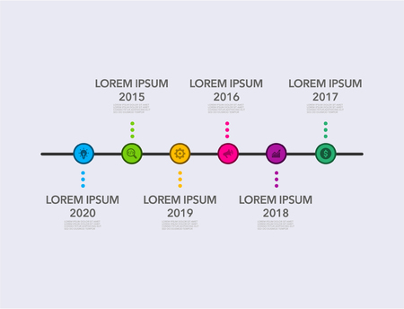 Business modern infographic. vector infographics timeline design template. step set. vector illustration. colorful editionのイラスト素材