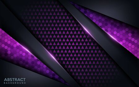 Purple abstract modern futuristic background. Overlap modern backgroundのイラスト素材