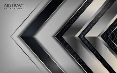 Glowing silver modern dark background with circular dots element. Luxury abstract background.のイラスト素材