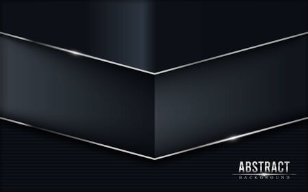 Dark grey with silver lines luxury abstract background design. Modern background design.のイラスト素材