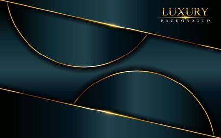 Luxurious dark background combine with golden lines and textured overlap layer design. Graphic design templateのイラスト素材