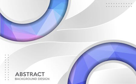 Modern dynamic grey combine with colorful geometric tech background template design.のイラスト素材