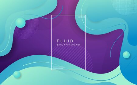 Colorful Modern fluid background. Abstract dynamic shapes composition. Eps10 vector.のイラスト素材