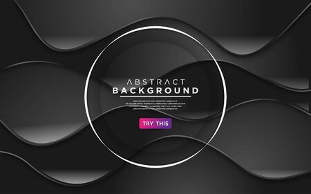 Realistic black fluid background with shiny effect.のイラスト素材