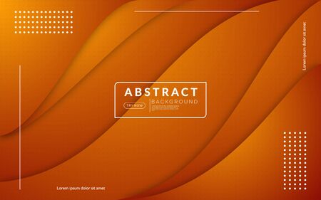 Minimal colorful orange background with dynamic shape.のイラスト素材
