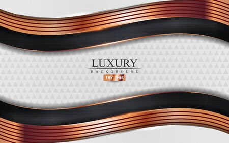 Luxury white background combine with golden lines. Vector graphic illustrations.のイラスト素材