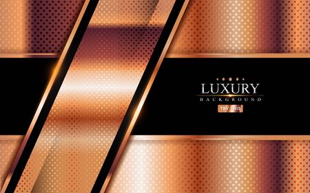 Luxury black modern background with abstract golden element. Vector graphic illustrationのイラスト素材
