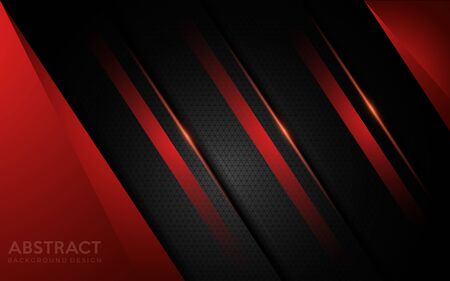 Modern futuristic black and red background design. Vector graphic illustrationのイラスト素材