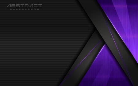 Modern dark background and purple lines. Futuristic background vector illustration. Graphic design template.のイラスト素材
