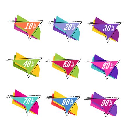 Discount sale symbol element with modern colorful shape design. Graphic template designのイラスト素材