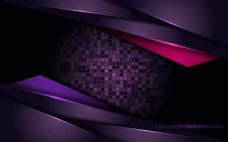 Modern 3d tech futuristic dark purple background design. Graphic design element.のイラスト素材