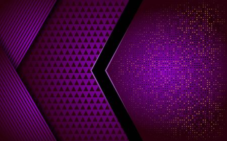 Luxury purple and golden lines background design. Graphic design element. Vector graphic illustrationのイラスト素材