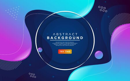 Fluid dynamic gradient shapes composition background. Modern background design. Graphic design element.のイラスト素材