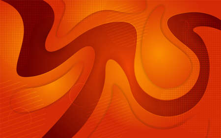 Abstract modern orange dynamic fluid background design. Graphic design templateのイラスト素材