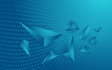 Modern geometry blue background design. Abstract background graphic template. Vector illustration