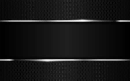 Creative luxury black and silver lines background design. Graphic design template. Vector illustrationのイラスト素材