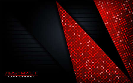 Digital modern dark and red with futuristic shape background. Graphic design element.のイラスト素材