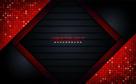 Digital modern dark and red with futuristic shape background. Graphic design element.のイラスト素材