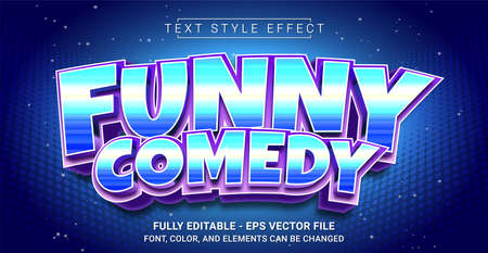 Funny Comedy Text Style Effect. Graphic Design Element.のイラスト素材