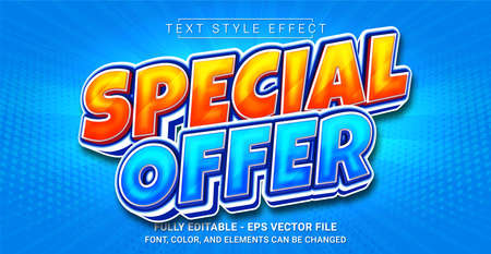 Special Offer Text Style Effect. Editable Graphic Text Template.のイラスト素材