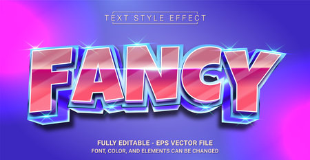 Fancy Text Style Effect. Editable Graphic Text Template.のイラスト素材