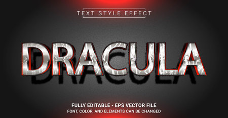 Dracula Text Style Effect. Editable Graphic Text Template.のイラスト素材