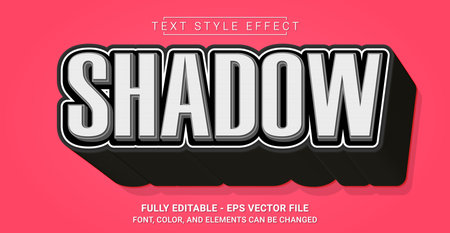 Shadow Text Style Effect. Editable Graphic Text Template.のイラスト素材